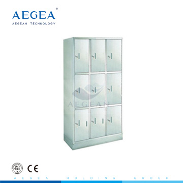 AG-SS001 stainless steel design portable hospital appliance cupboard with nine units